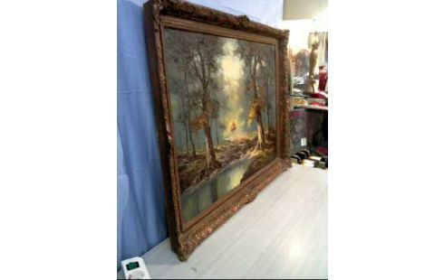 ÖLGEMÄLDE I.R. REITER IM WALD <E. GRÖGER>