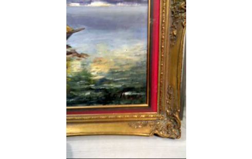 ÖLGEMÄLDE I.R. SIGN. <AM LUGANER SEE>