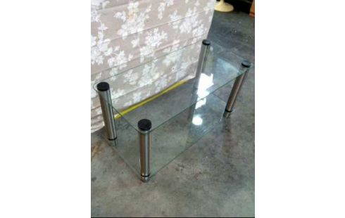 GLASTISCH METALLBEINE 2-EBENEN