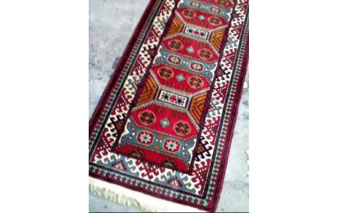 TEPPICHLÄUFER KELIM MUSTER VERSCH. ROTTÖNE