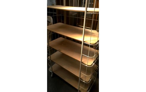 ETAGERE, , MOBILE ECRU METAL, , BOIS