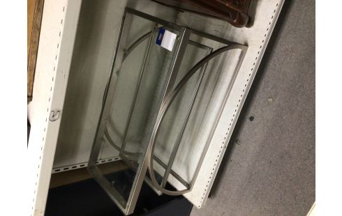 TABLE BASSE CHROME VERRE