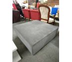 POUF VELOURS COTELE GRIS 105X105