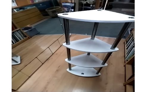 ETAGERE D'angle blanche 4 niveaux