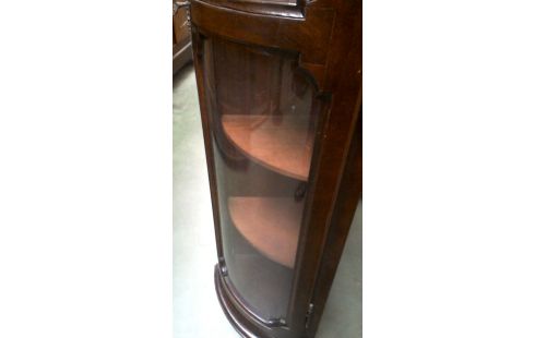 HOEKKAST 1 DEUR NOTENLAAR GLAS