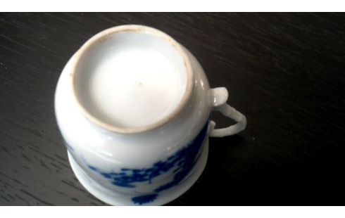 KAFFEESERVICE CHINESISCH WEISS BLAU PORZELLAN