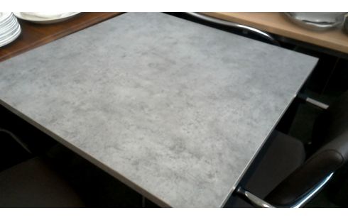 KÜCHENTISCH QUADRATISCH GRAU SCHWARZ METALL