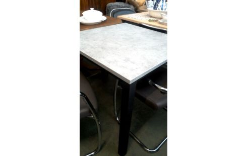 KÜCHENTISCH QUADRATISCH GRAU SCHWARZ METALL