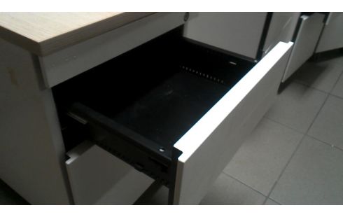 CAISSON DE BUREAU L UNITE BLANCHE, , BOIS LOOK SANS, , CLE