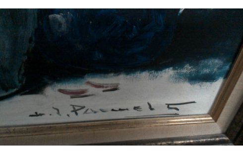 SCHILDERIJ BLOEMEN ASTERS GESIGNEERD PAUWELS