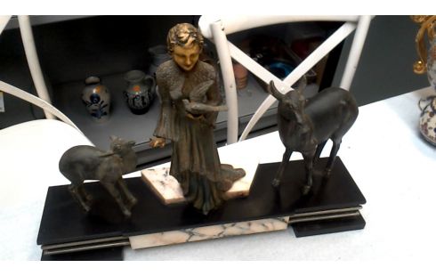 STATUE ART DECO. MARBRE