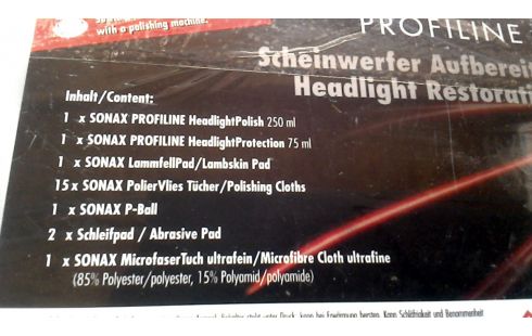 GEREEDSCHAP SONAX HEADLIGHT RESTORATION KIT