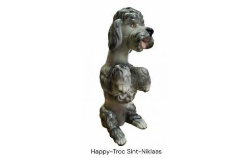 STATUE, , CHIEN PLATRE DEDICACE