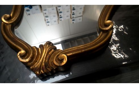 MIROIR, , CADRE DORE STYLE LOUIS XV