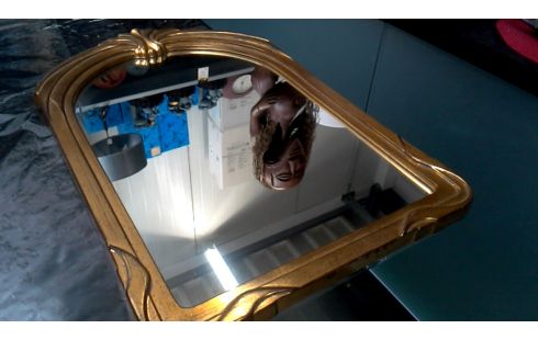 MIROIR, , CADRE DORE STYLE ART NOUVEAU