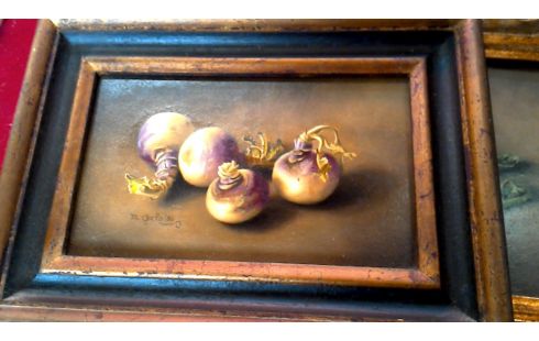 SCHILDERIJ PANEEL RAPEN GESIGNEERD M.GERLO '86.