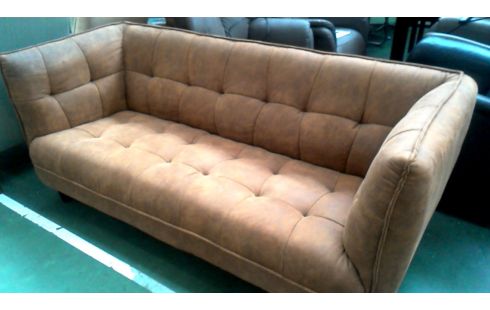 BUTACA. 2 PLAZAS PARDO MICROFIBRA