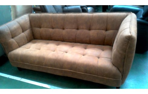 BUTACA. 2 PLAZAS PARDO MICROFIBRA