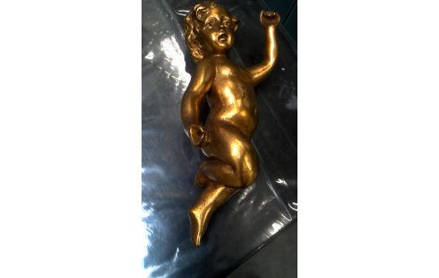 STATUE ANGLAIS PLATRE DORE