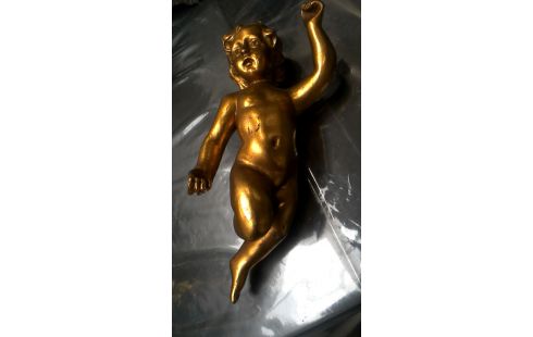 STATUE ANGLAIS PLATRE DORE