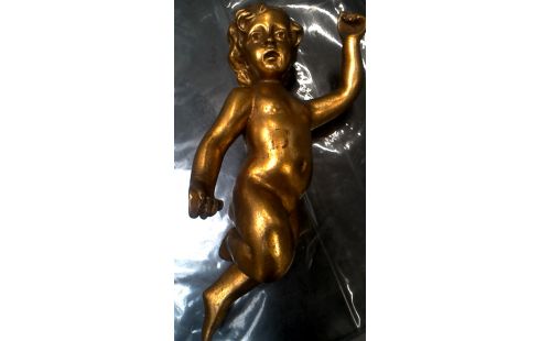 STATUE ANGLAIS PLATRE DORE