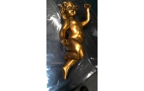 STATUE ANGLAIS PLATRE DORE