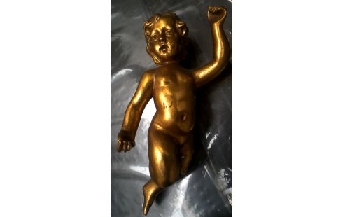 STATUE ANGLAIS PLATRE DORE