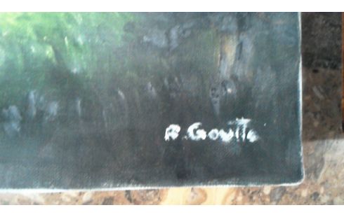 HUILE SUR TOILE SIGNEE R GOUTTE