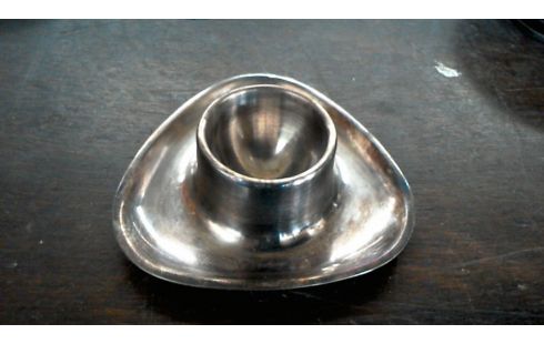 COQUETIER METAL ARGENTE