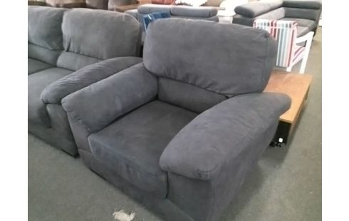 FAUTEUIL TISSU GRIS FONCE