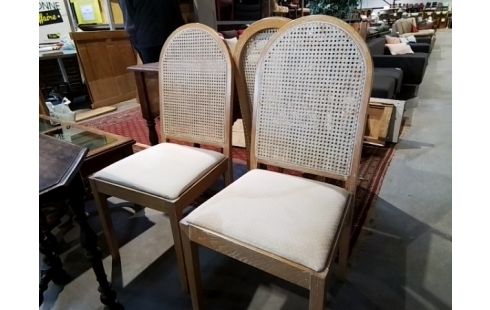 CHAISE CANNÉE LOT DE 4