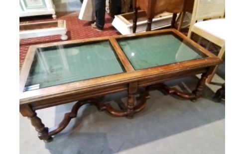 TABLE BASSE BOIS ET VERRE