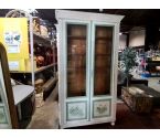 ARMOIRE BLANCHE CONTOUR VERT