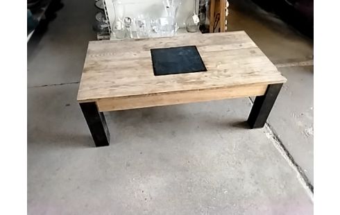 TABLE BASSE BOIS ET METAL
