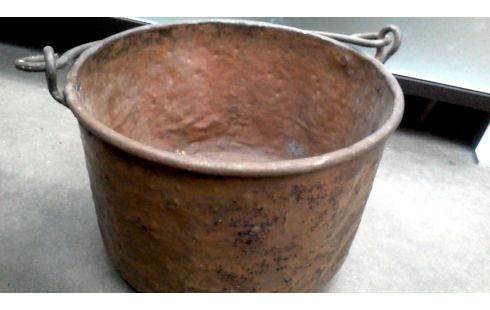 CALDERO COBRE HIERRO FORJA