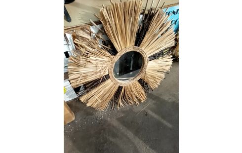 MIROIR DECO OSIER RAFIA