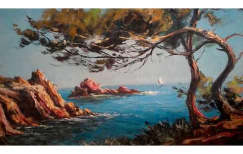 HUILE SUR TOILE SIGNEE ROSA   EN  L' ÉTAT