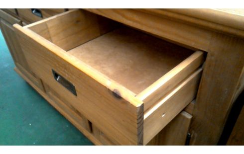 BUFFET BAS PIN 3 PORTES / 3 TIROIRS