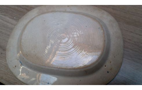 ASSIETTE ANTIQUE BLANCHE BLEUE