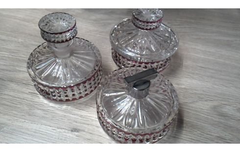 PARFÜMFLAKON SET EIS VON EINER SEITE DURCHSICHTIGER/-ES MET ROSA