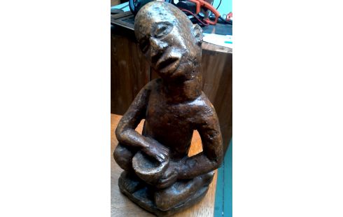 STATUE AFRICAIN PIERRE GRAND