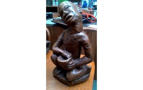 STATUE AFRICAIN PIERRE GRAND