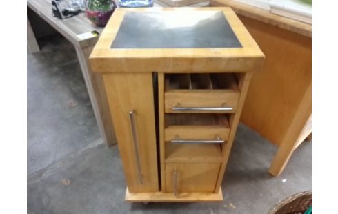 DESSERTE A ROULETTES DE CUISINE PLATEAU INOX