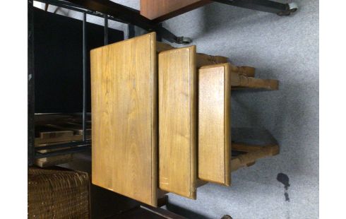 TABLE GIGOGNES LOT DE 3 CHENE