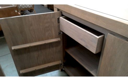 DRESSOIR MASSIEF EIK 5 DEUREN CERUSE