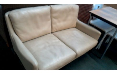 SESSEL 1 2 PLÄTZE LEDER BEIGE