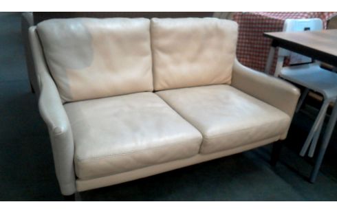 SESSEL 1 2 PLÄTZE LEDER BEIGE