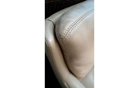 SESSEL 1 2 PLÄTZE LEDER BEIGE