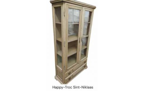 VITRINEKAST 2 DEUREN / 2 LADEN
