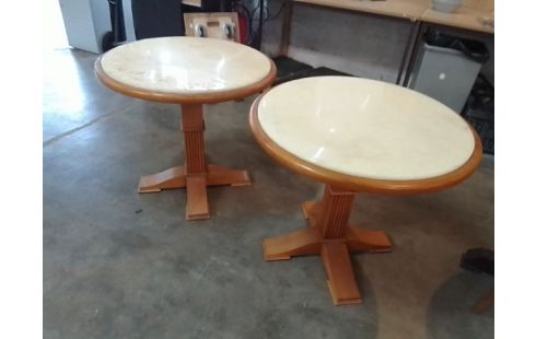 TABLE BASSE PIED CENTRAL DESSUS MARBRE L'UNITE